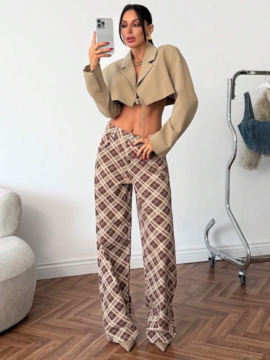 spodnie jeans wzór 