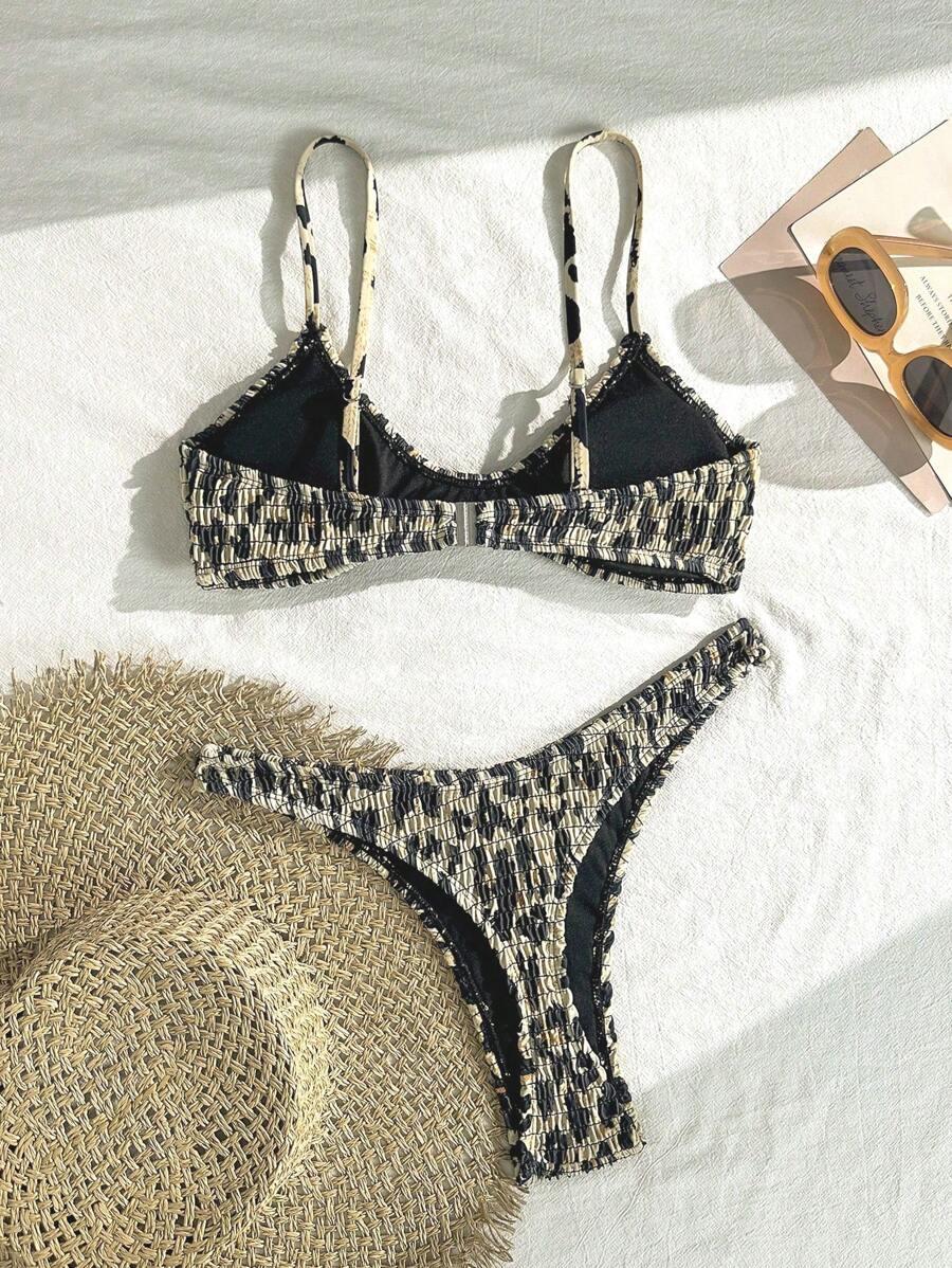 DWUCZĘŚCIOWY STRÓJ KĄPIELOWY ANIMAL PRINT