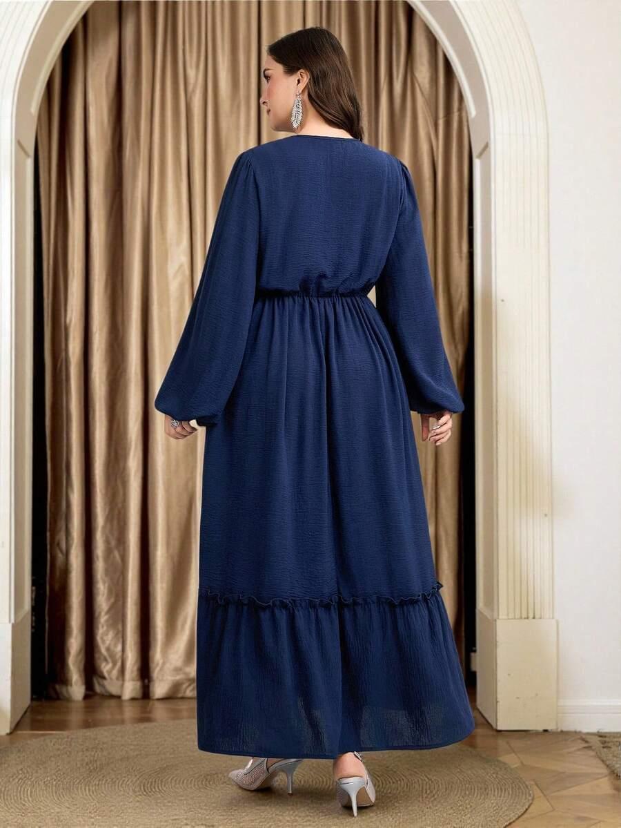 granatowa maxi sukienka