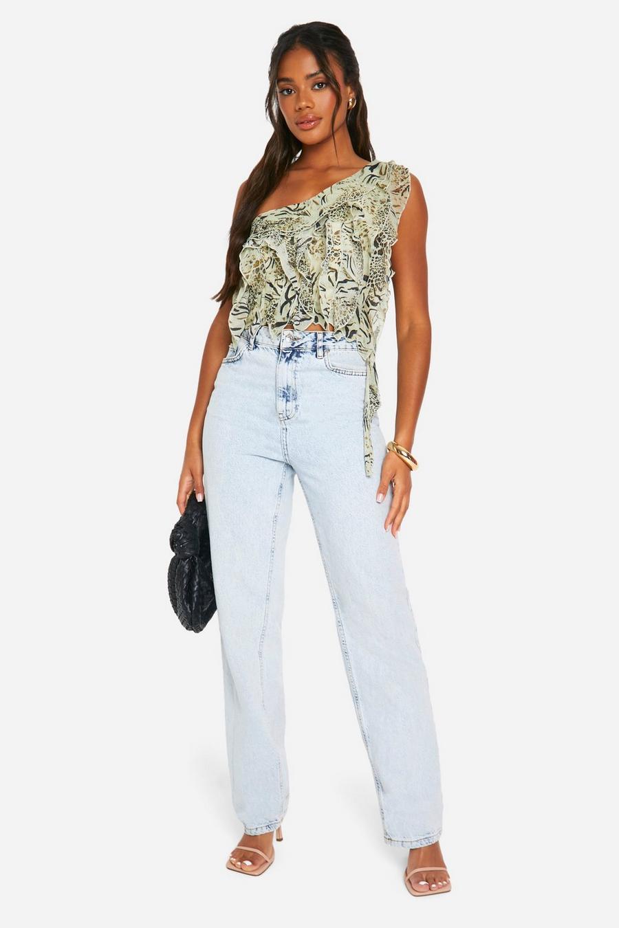 ASYMETRYCZNY TOP ANIMAL PRINT