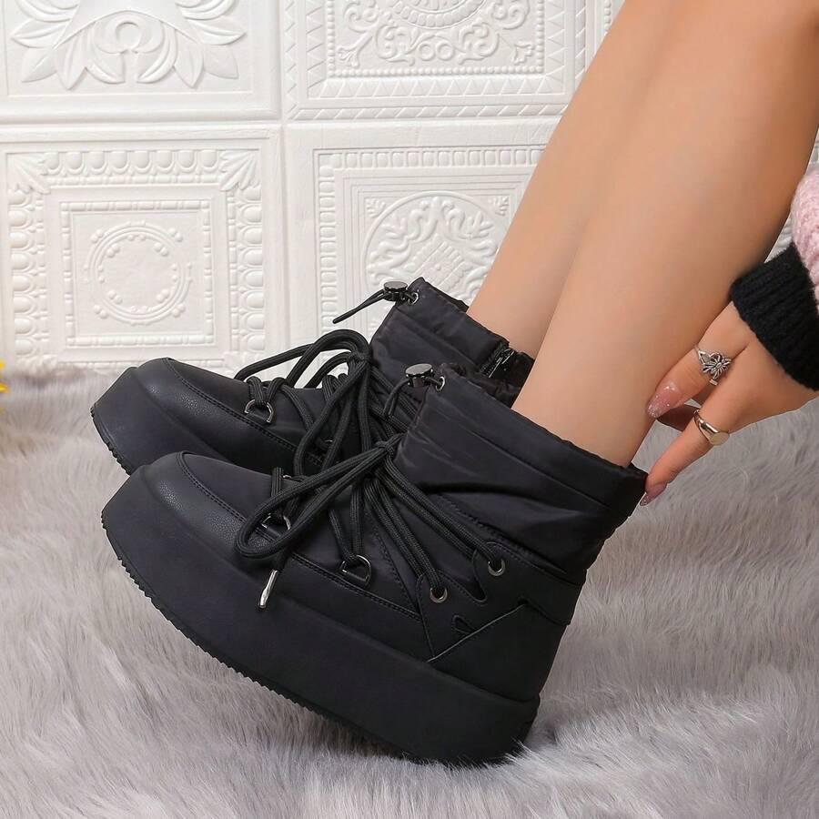 CZARNE BUTY ŚNIEGOWCE