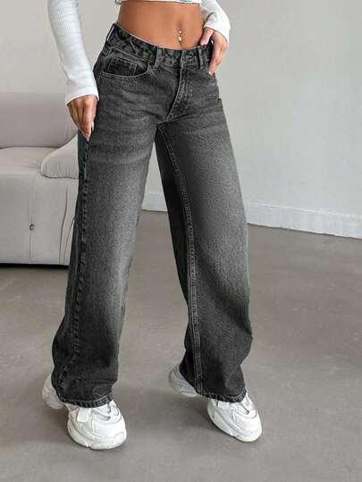 szare spodnie jeans