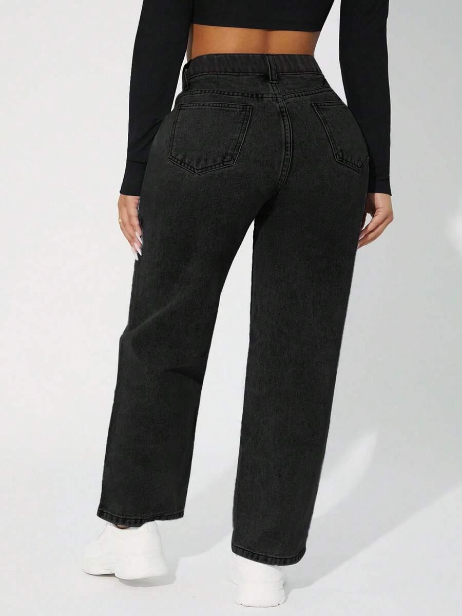 czarne spodnie jeans