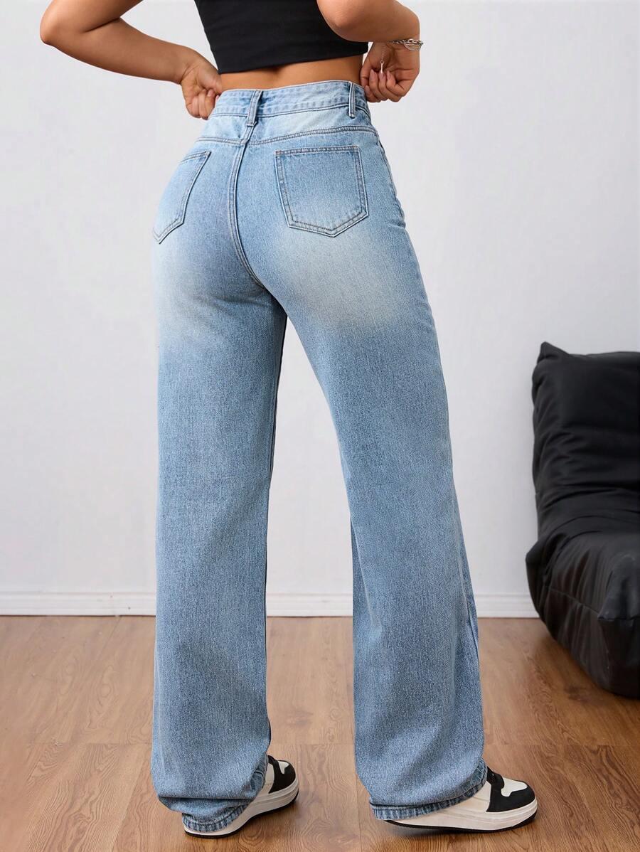 NIEBIESKIE SPODNIE JEANS