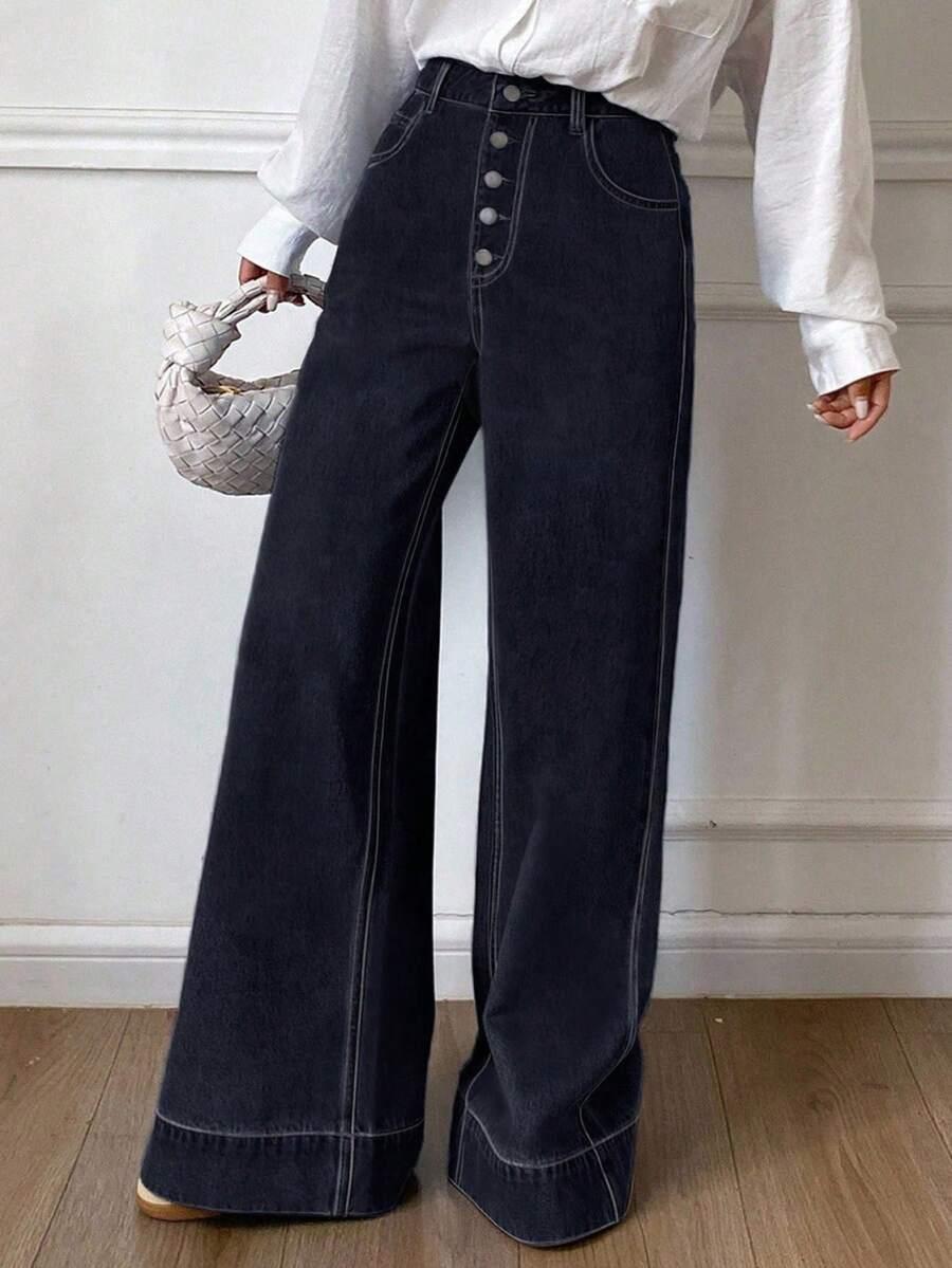 spodnie jeans wysoki stan