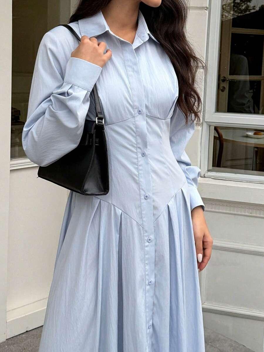 niebieska maxi sukienka