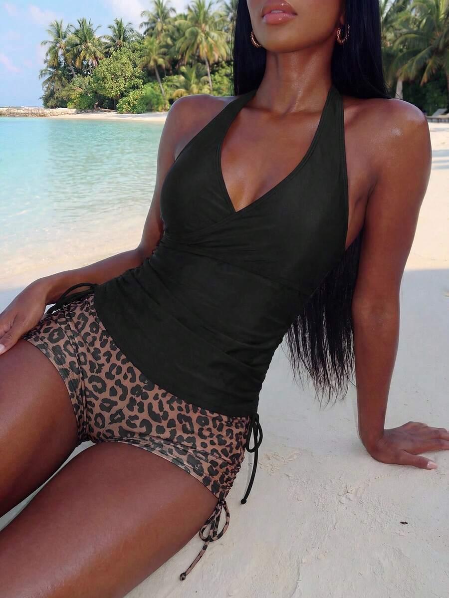 kostium kąpielowy 2 częściowy animal print 