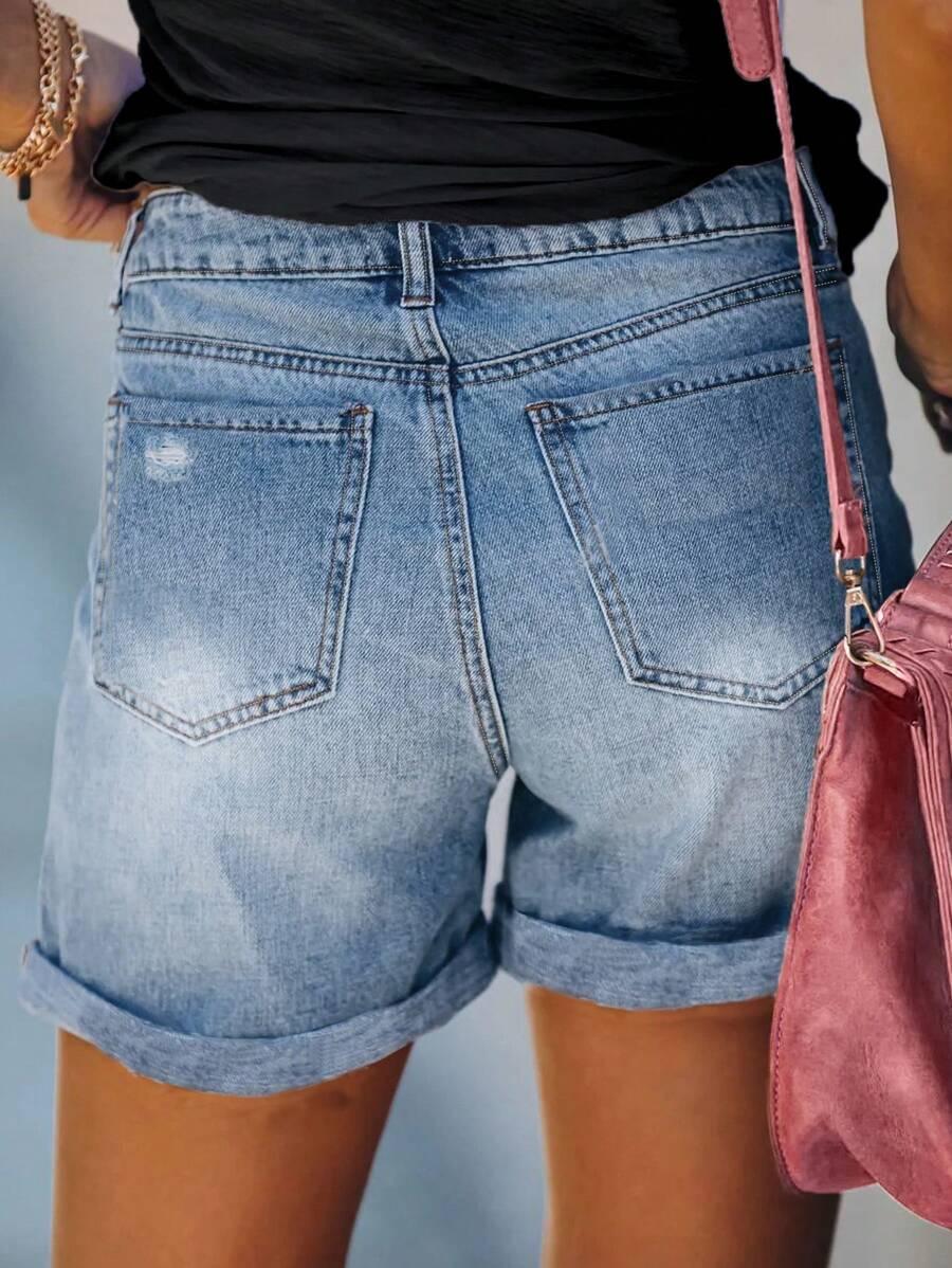 SPODENKI JEANS WYSOKI STAN