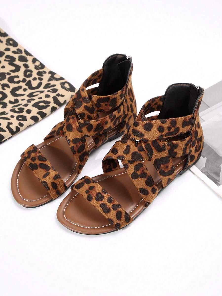 sandały animal print