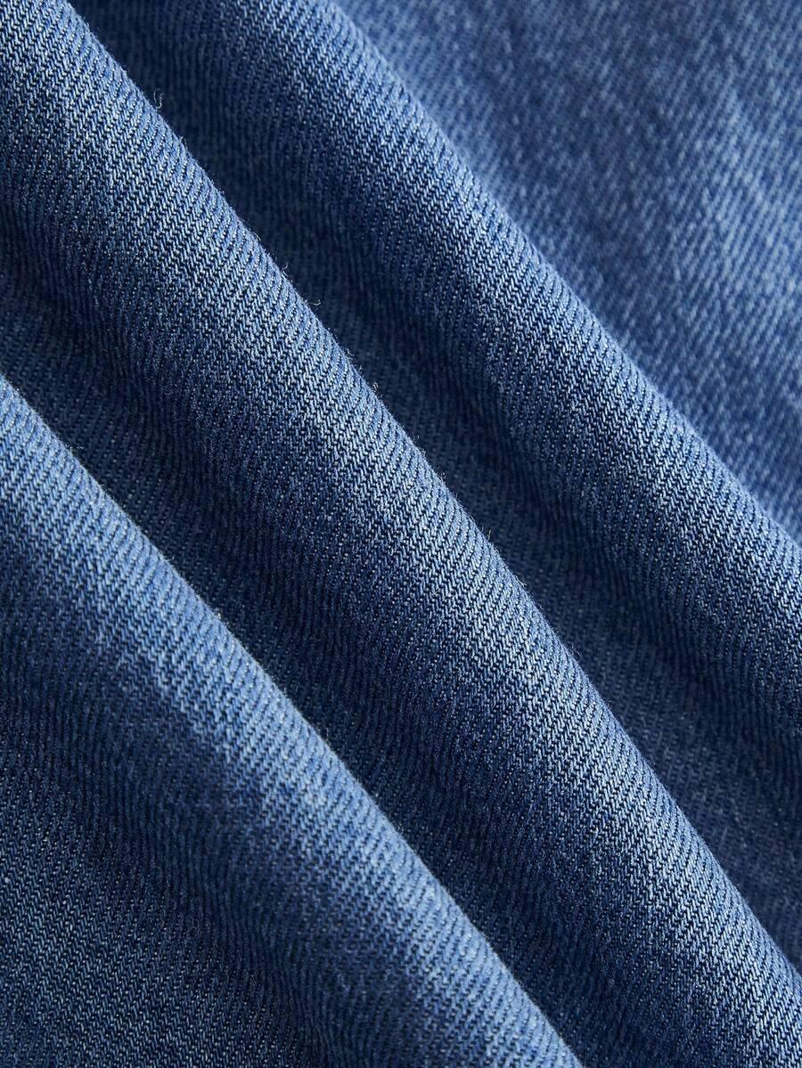 niebieska sukienka jeans 