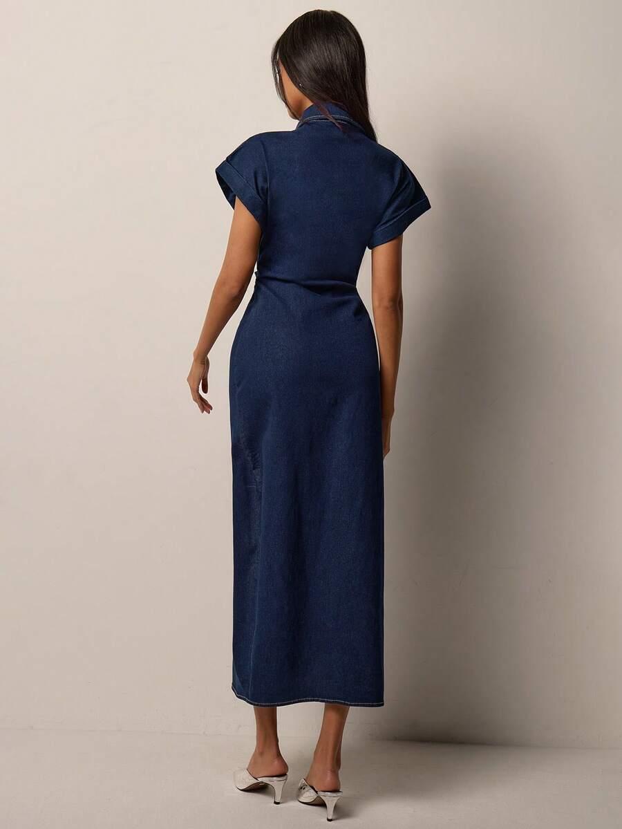 JEANSOWA MAXI SUKIENKA