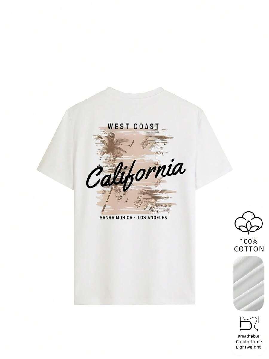 biały t-shirt print