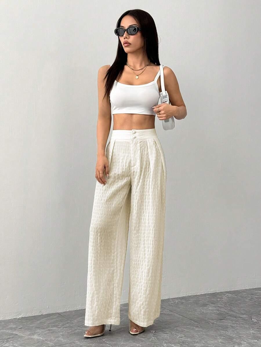 SPODNIE DAMSKIE CASUAL PALAZZO PETITE
