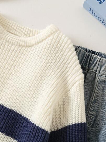 SWETER wzór PASKI