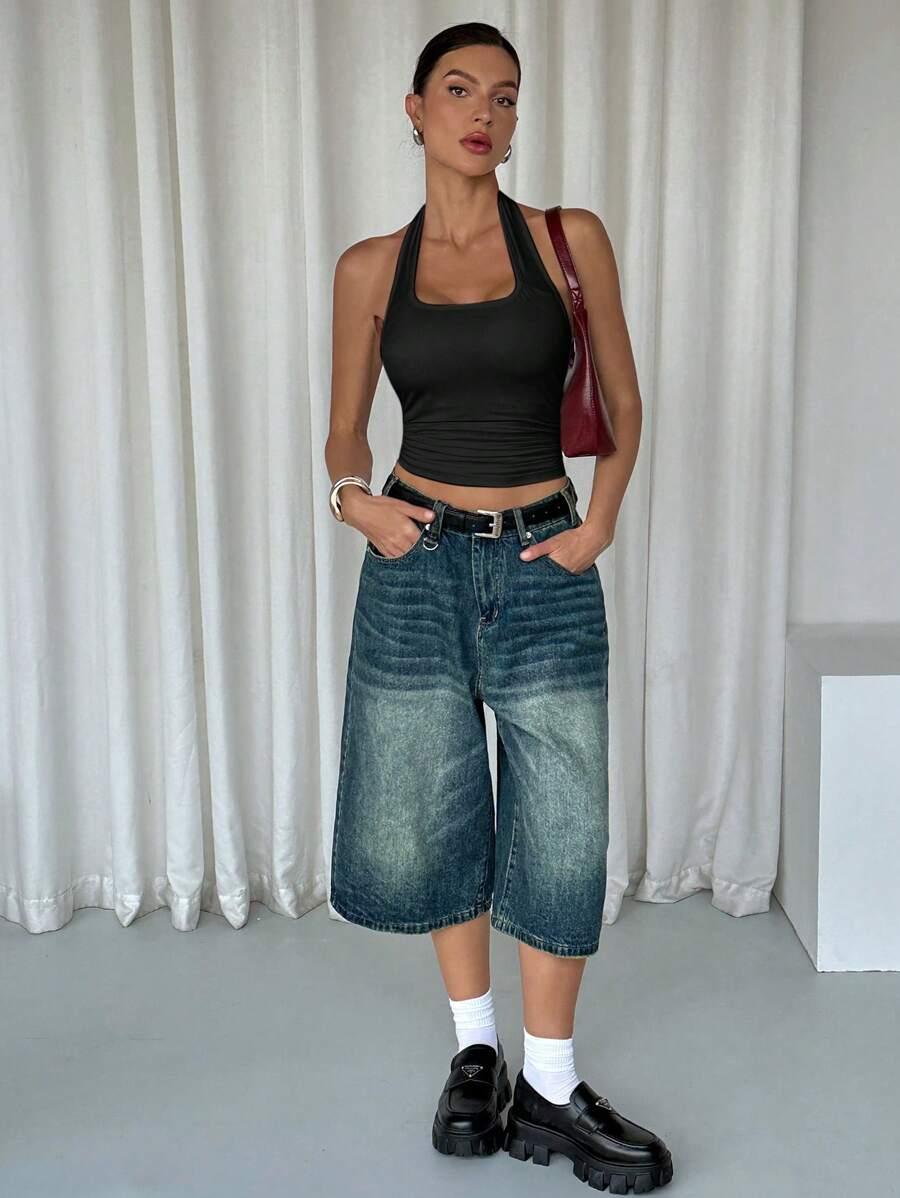 CZARNY TOP CASUAL