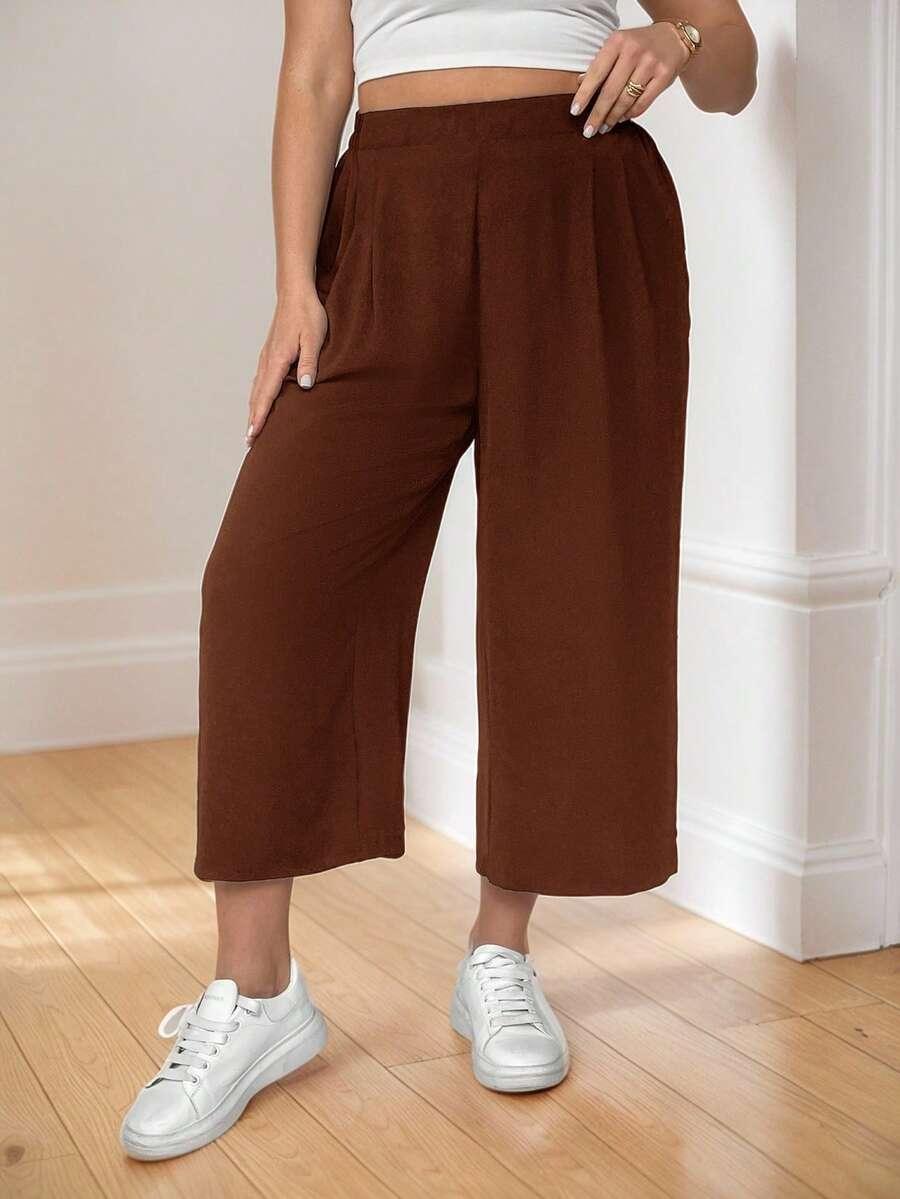 BRĄZOWE SPODNIE CASUAL