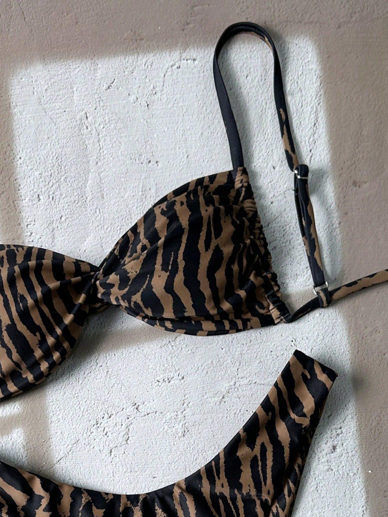 góra od bikini animal print