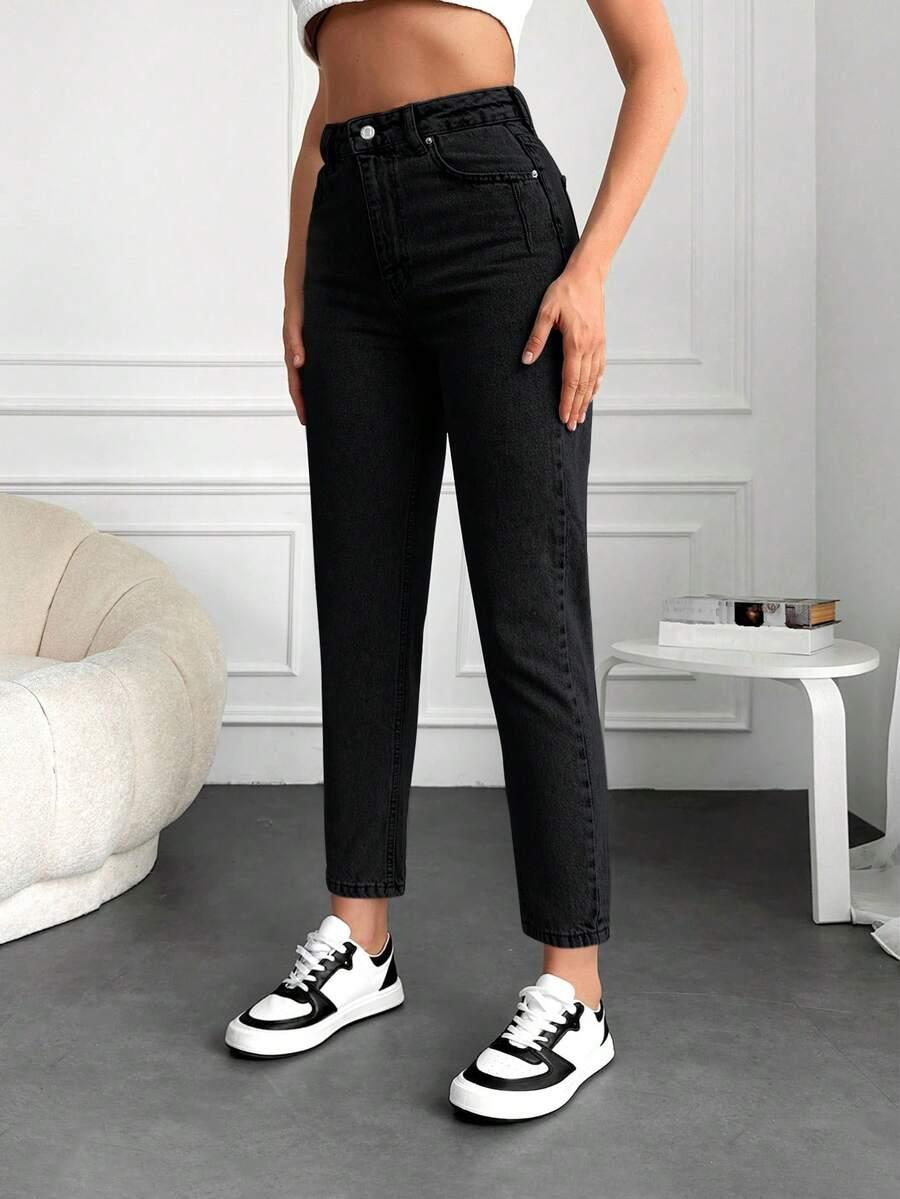 czarne spodnie jeans 