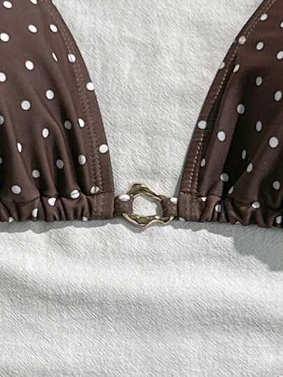 góra od bikini w groszki