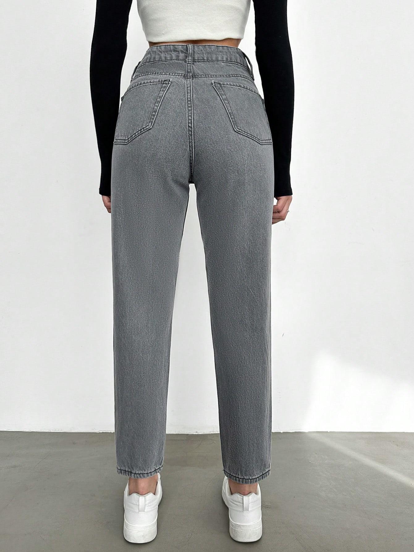 SZARE SPODNIE JEANS