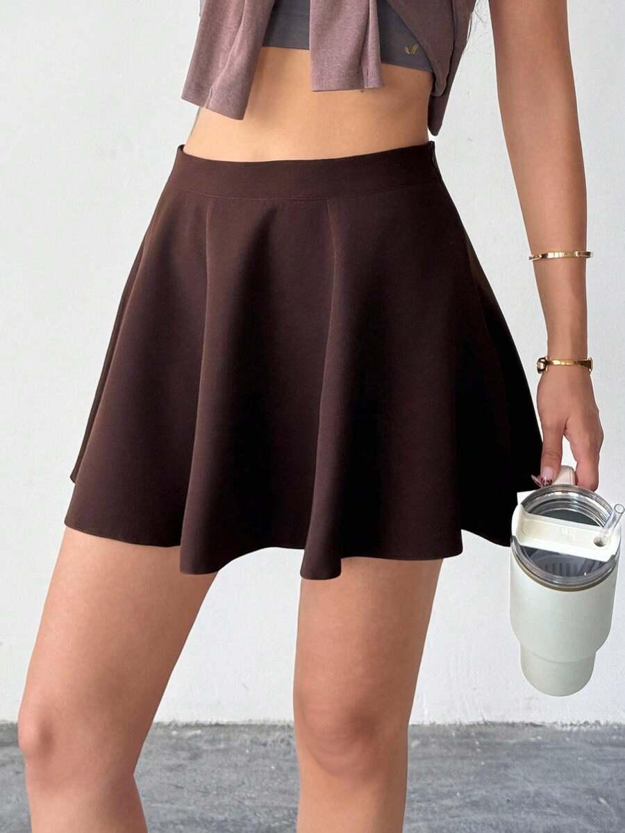 BRĄZOWA MINI SPÓDNICA