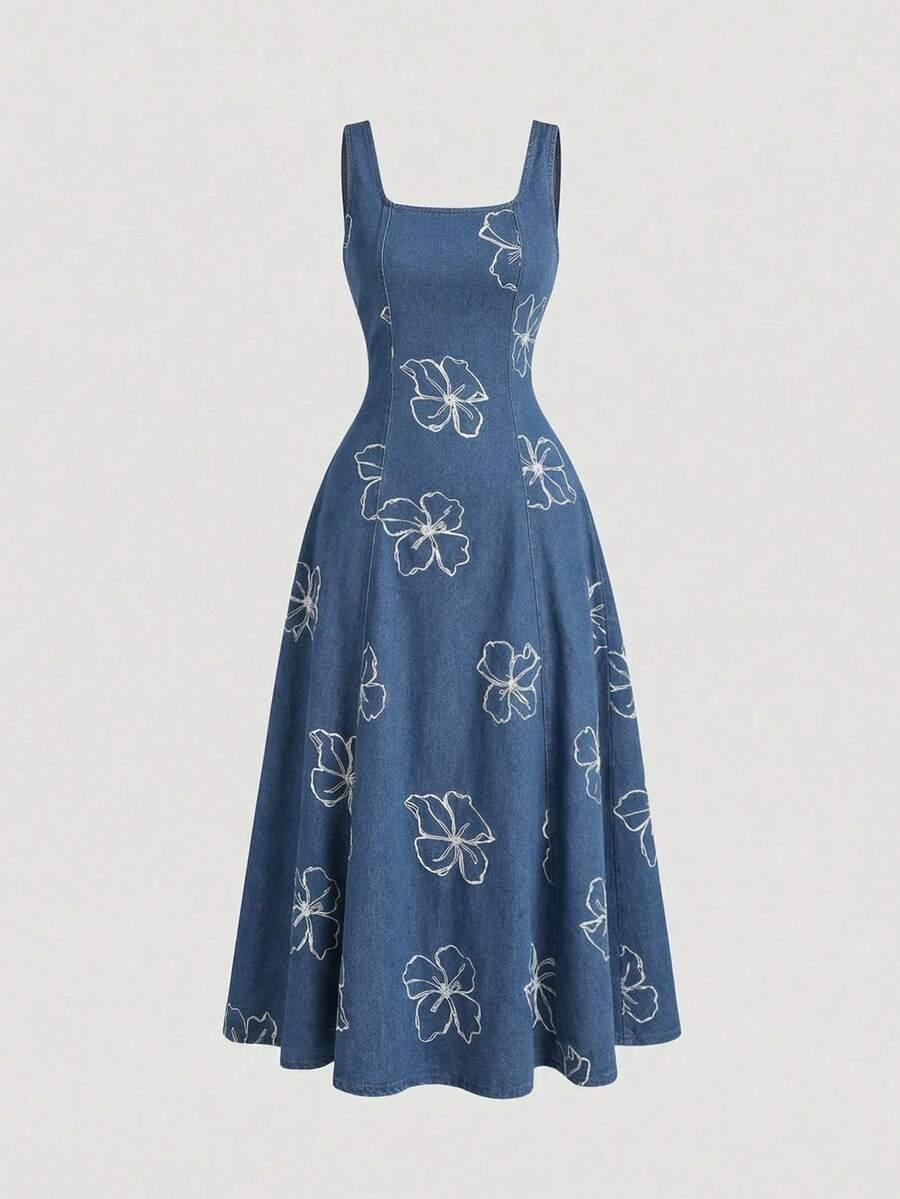 NIEBIESKA MAXI SUKIENKA