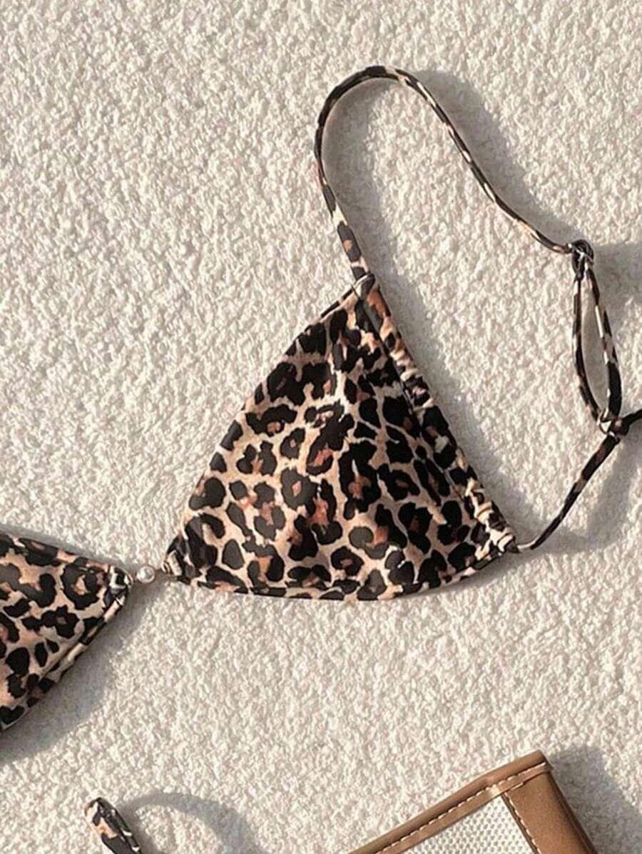dwuczęściowy strój kąpielowy animal print 