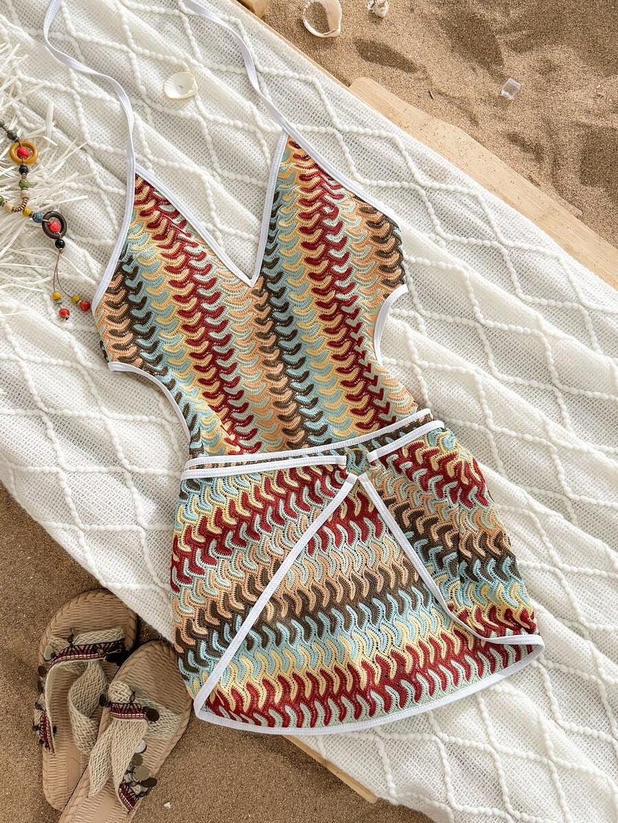 JEDNOCZĘŚCIOWE bikini spódnica komplet