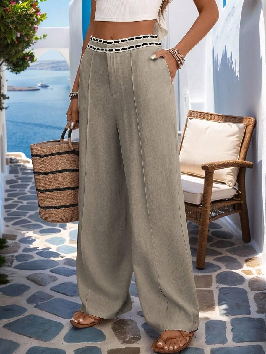 LUŹNE DAMSKIE SPODNIE