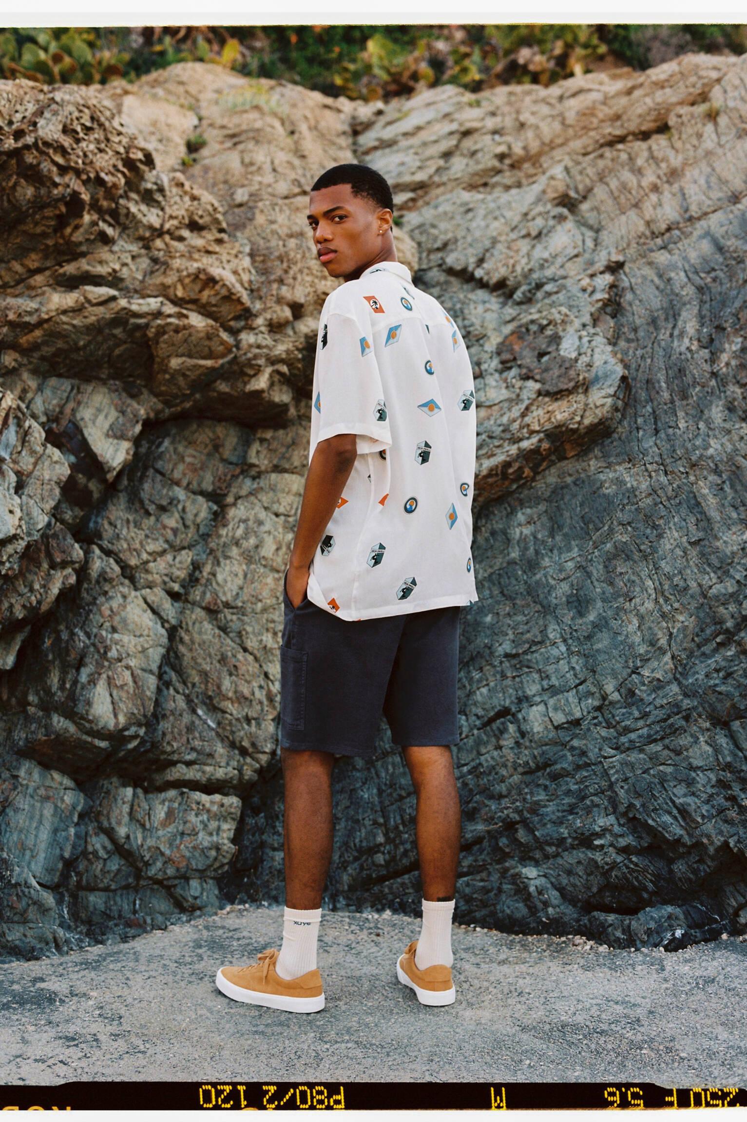 koszula krótki rękaw print casual