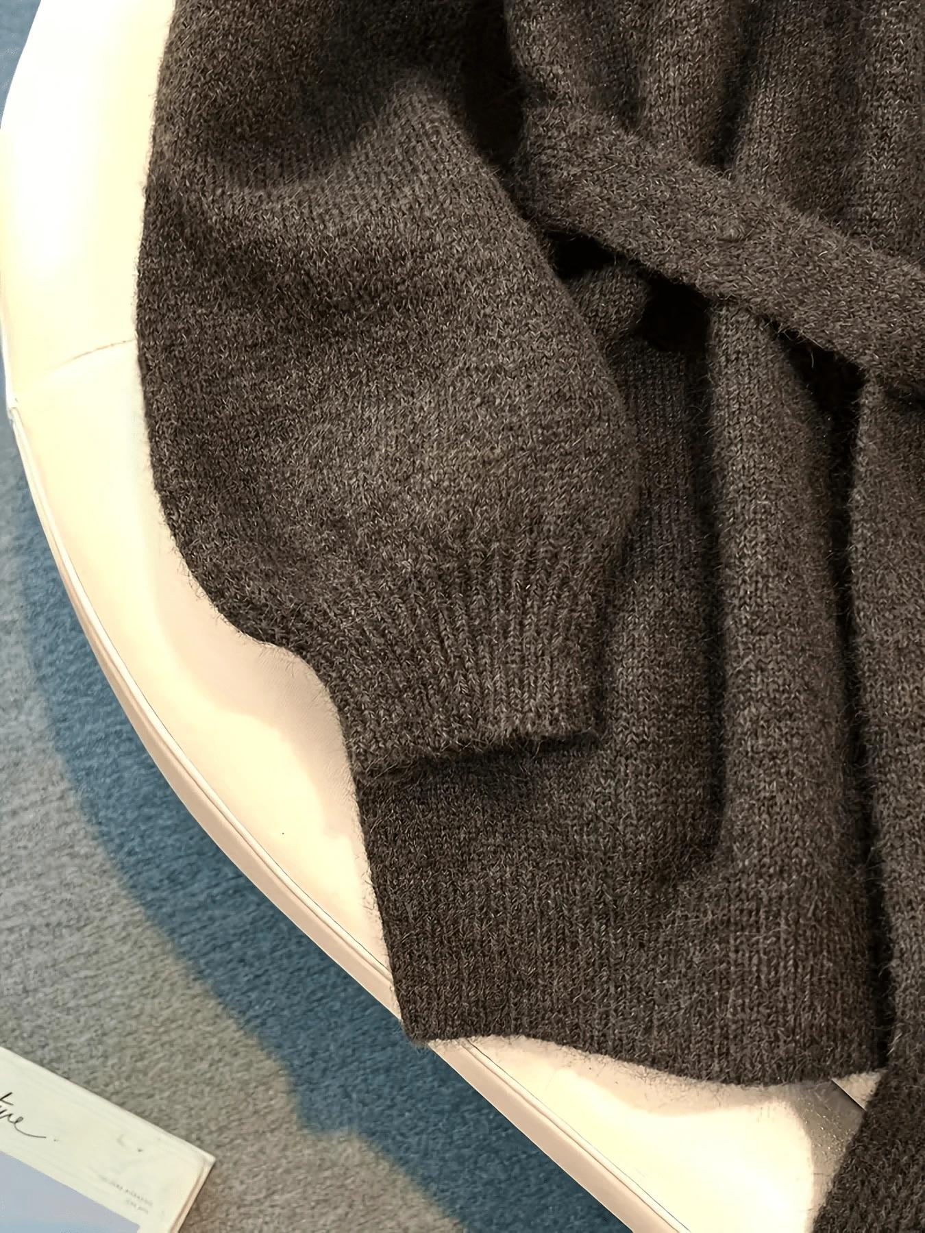 BRĄZOWY SWETER KARDIGAN 