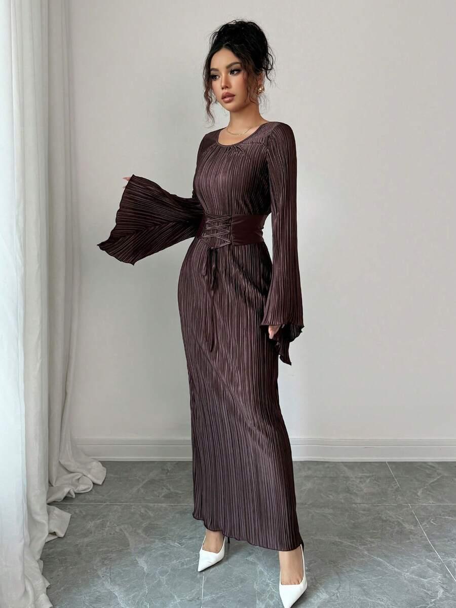 plisowana maxi sukienka 