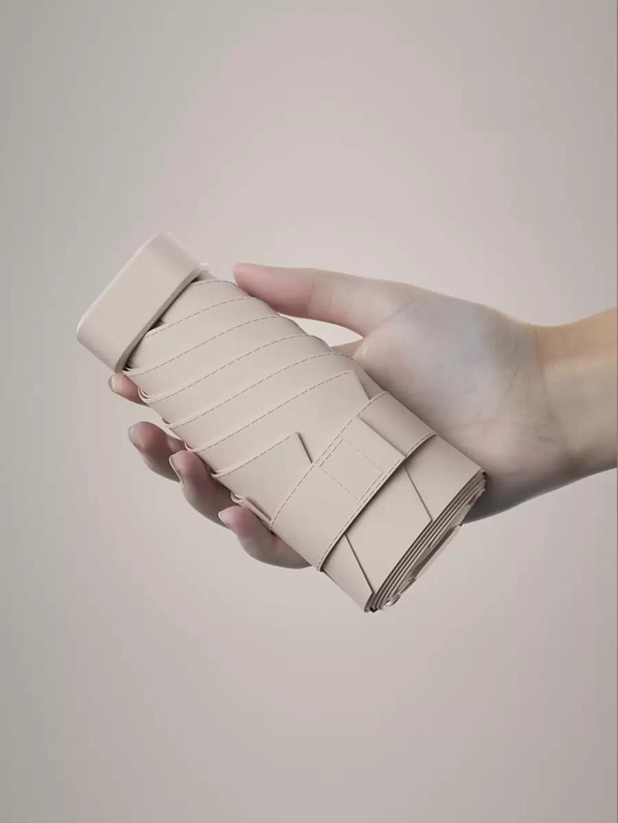 beżowy parasol etui komplet