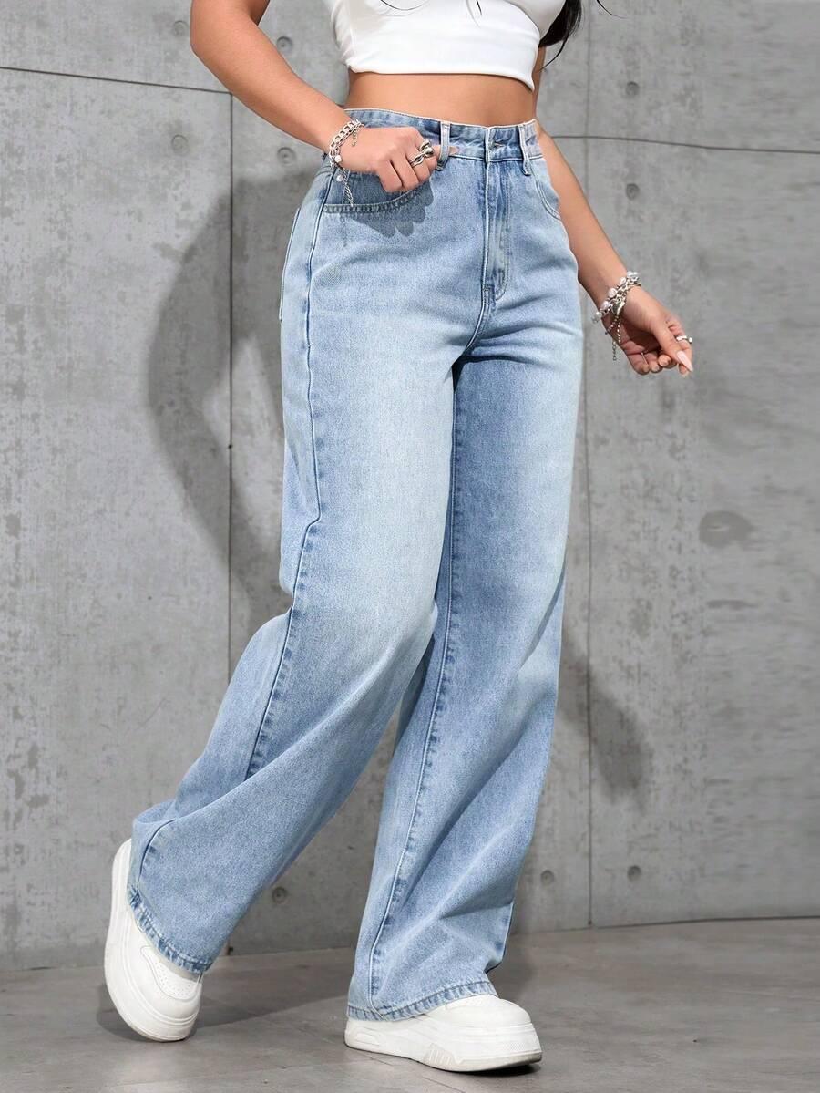 NIEBIESKIE SPODNIE JEANS