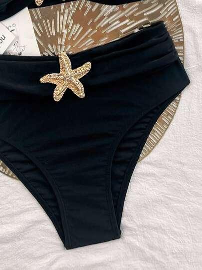 czarny komplet bikini 
