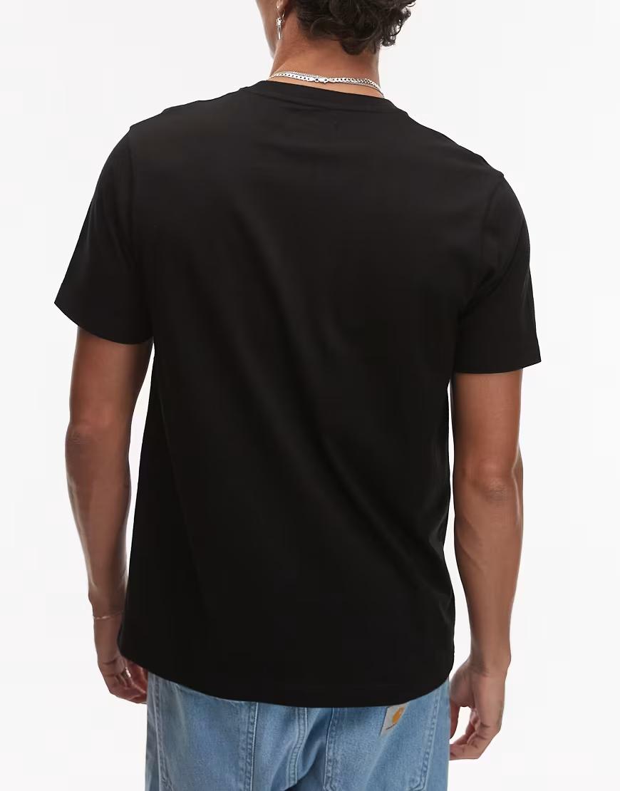 CZARNY T-SHIRT okrągły dekolt 2-PACK