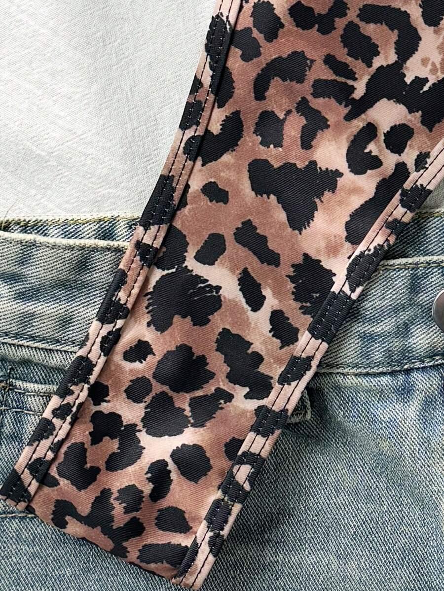 JEDNOCZĘŚCIOWY STRÓJ KĄPIELOWY ANIMAL PRINT ZDOBIENIE