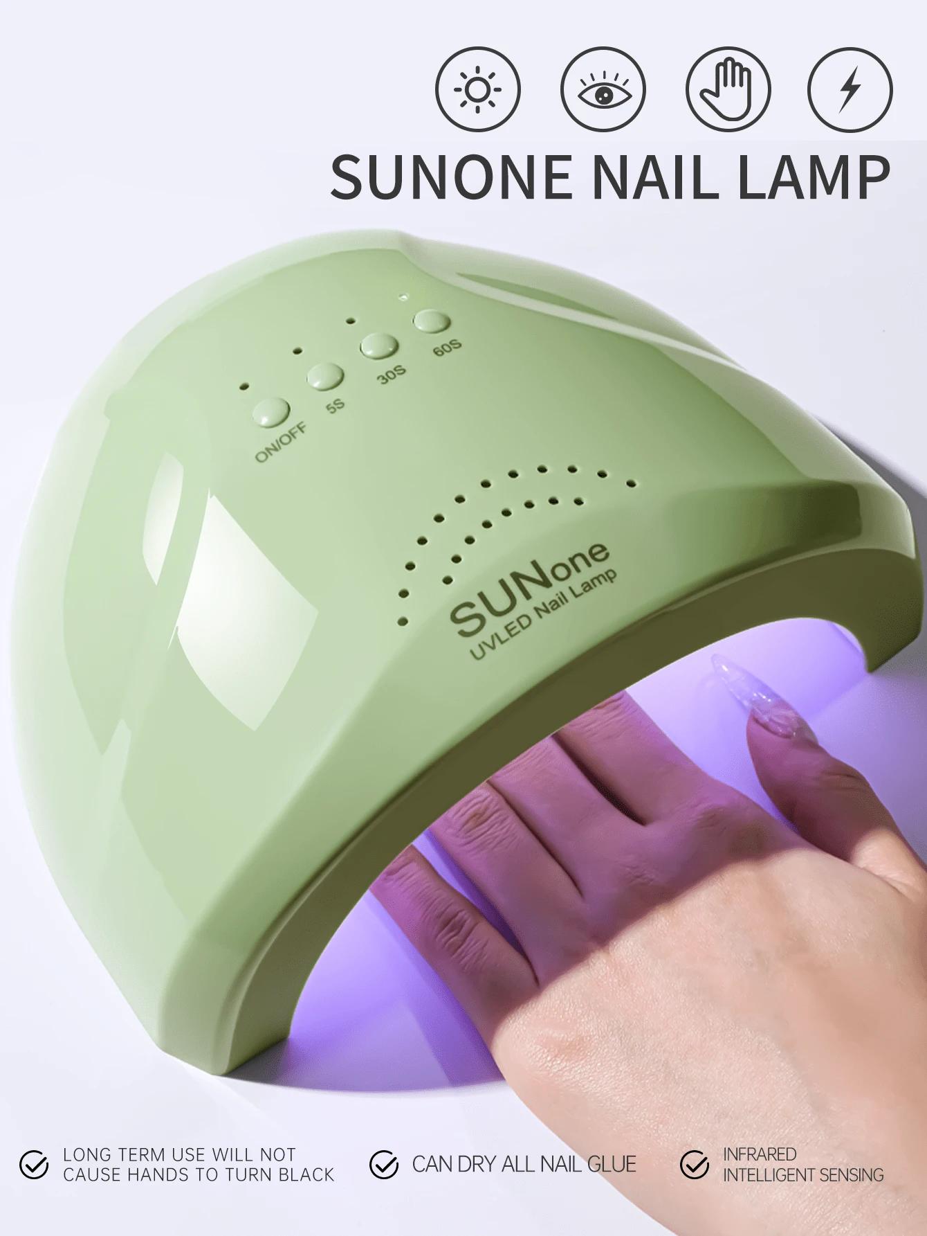 zielona lampa UV LED do paznokci