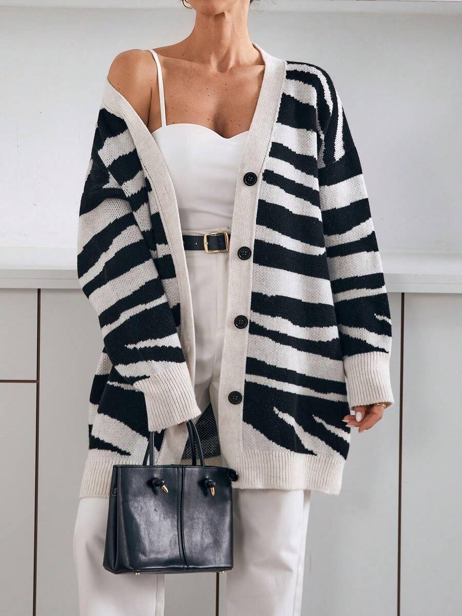 SWETER KARDIGAN ANIMAL PRINT