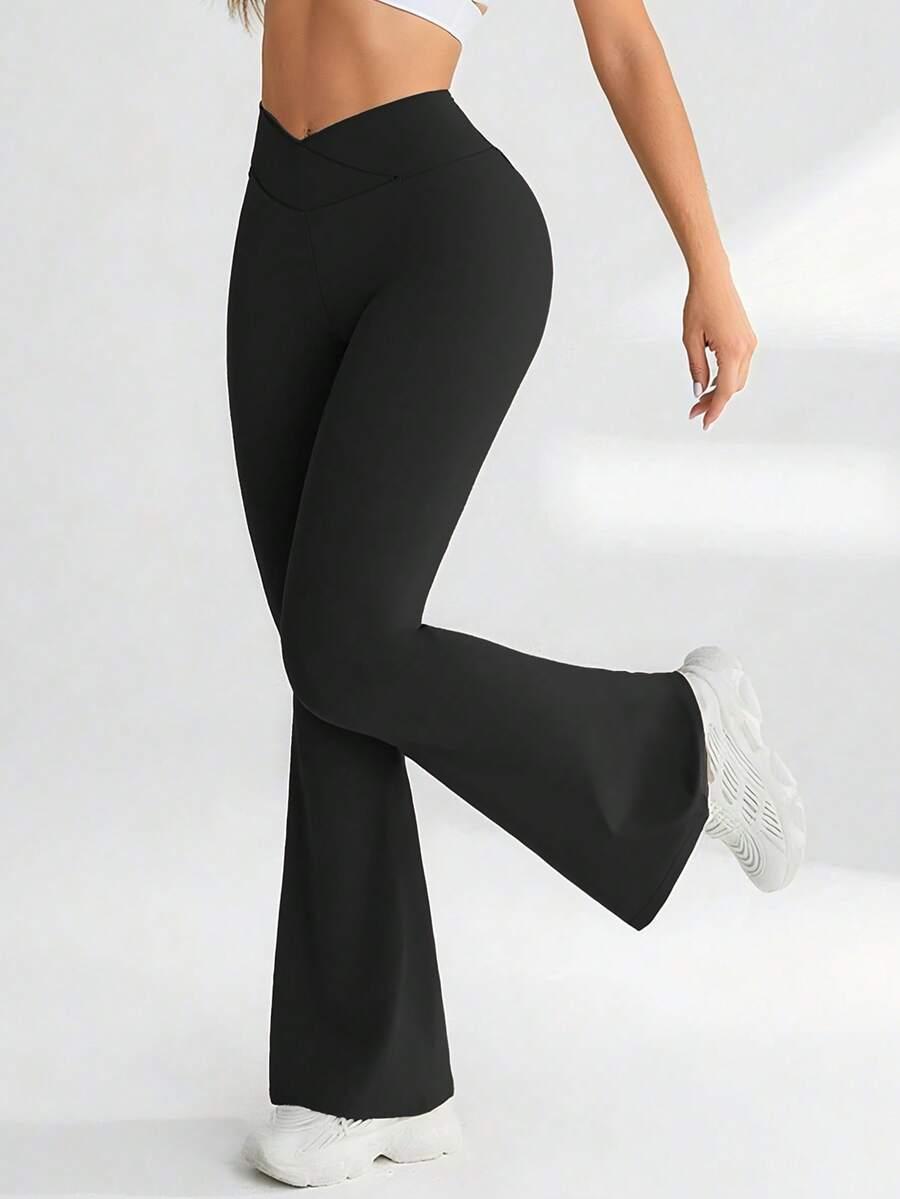 czarne legginsy dzwony