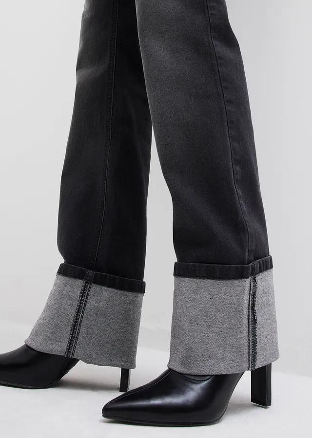 CZARNE SPODNIE JEANS