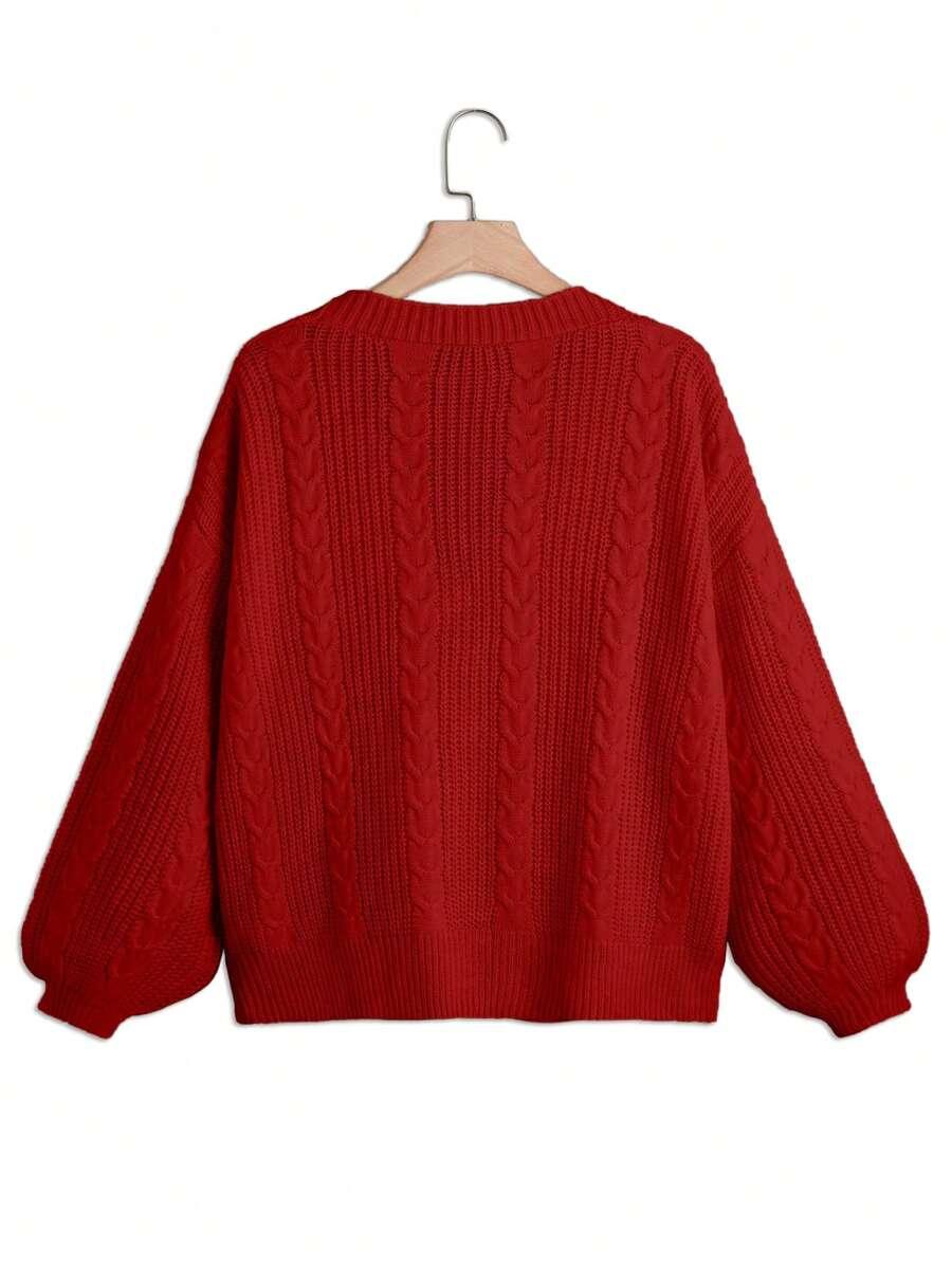 czerwony sweter kardigan guziki