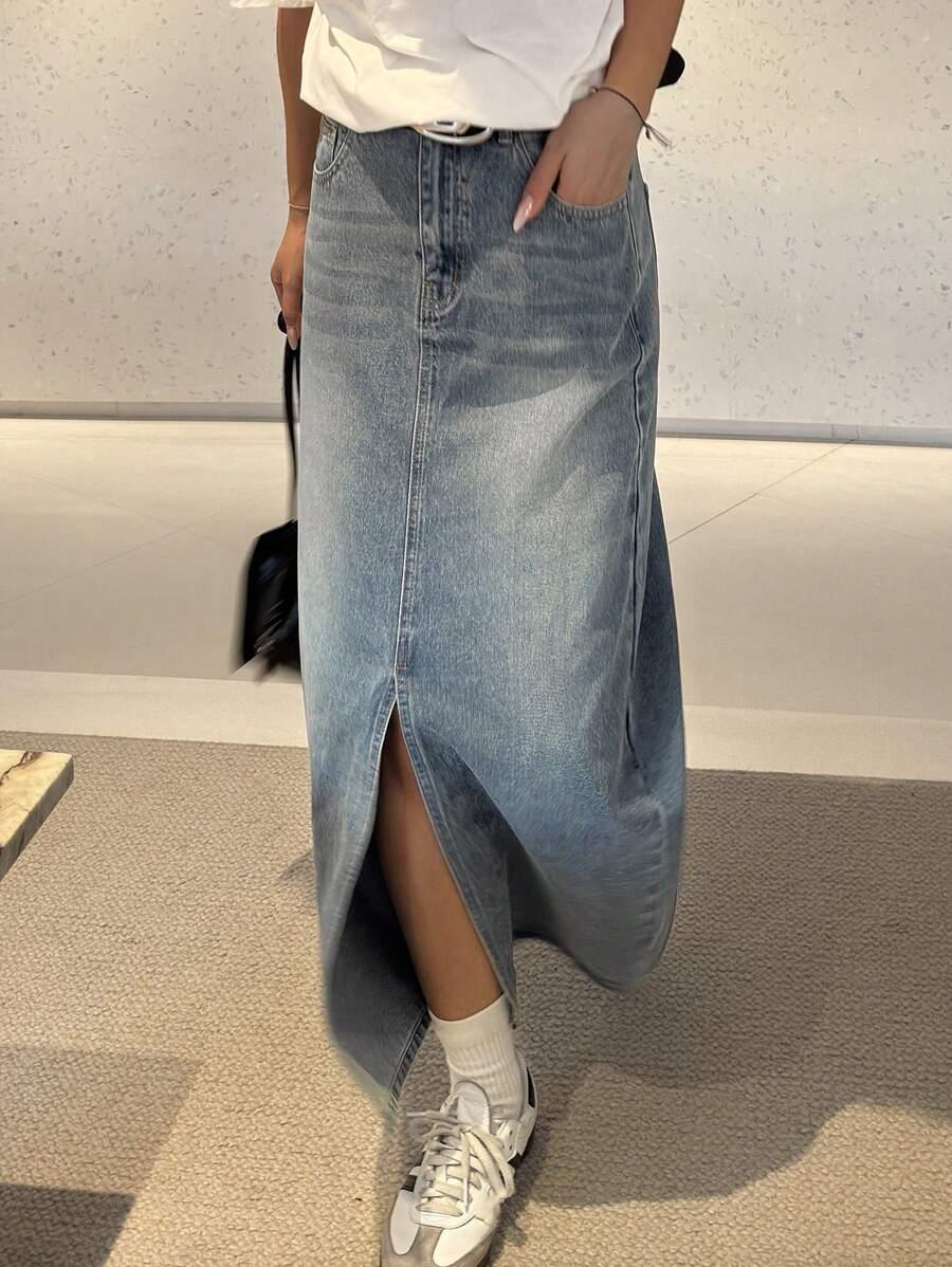 NIEBIESKA SPÓDNICA JEANS