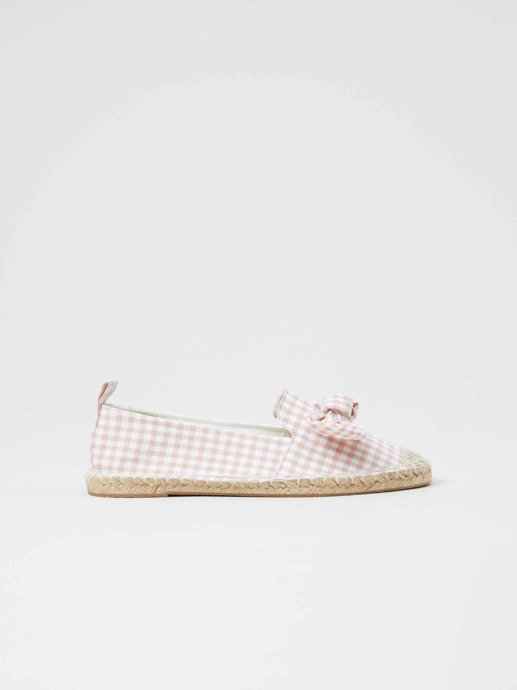  ESPADRYLE WZÓR KRATKA KOKARDA