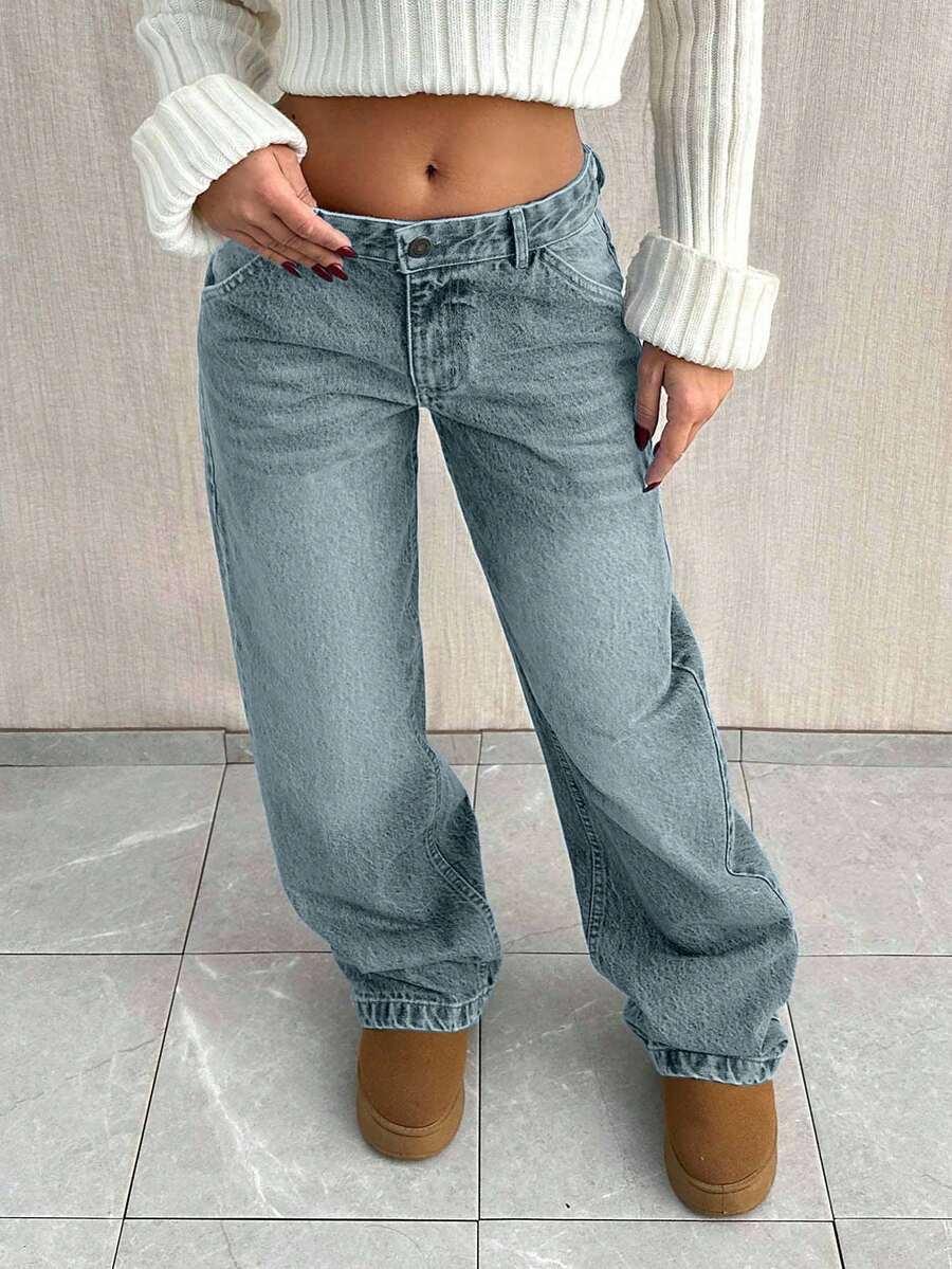 NIEBIESKIE SPODNIE JEANS 