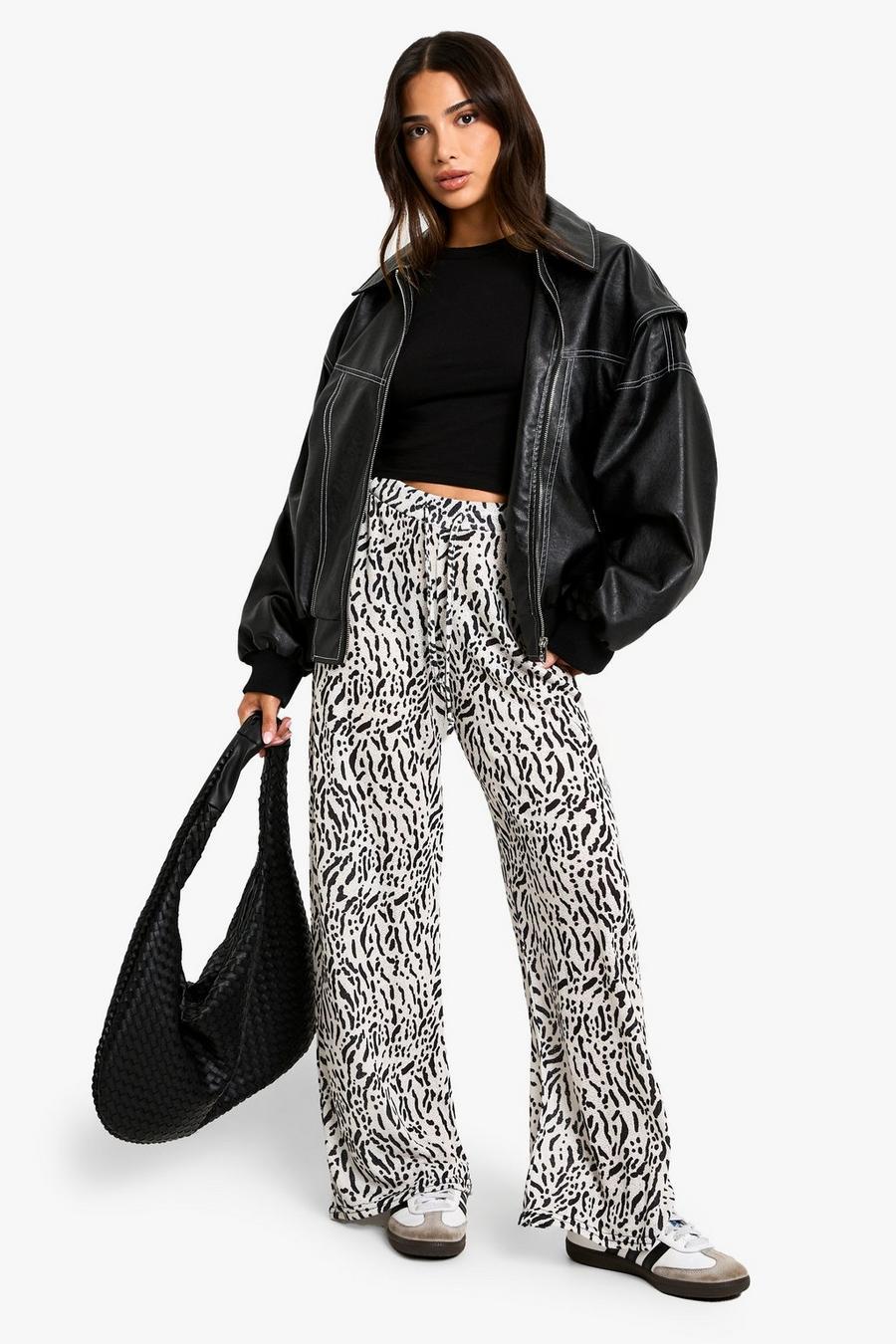 SPODNIE CASUAL ANIMAL PRINT
