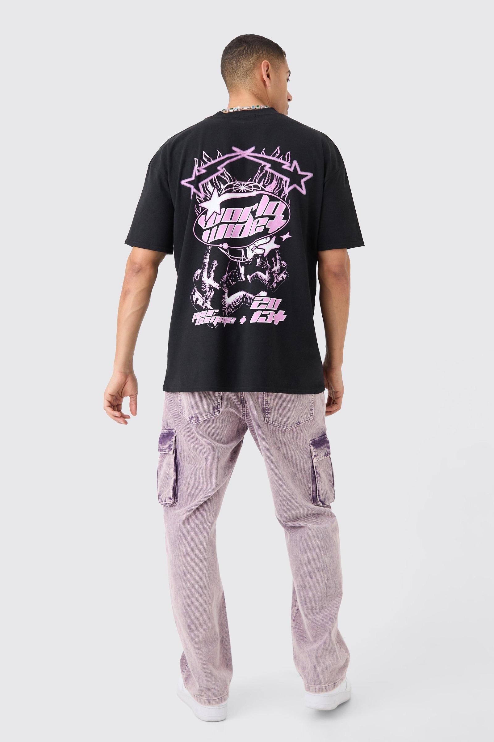 czarny t-shirt print 