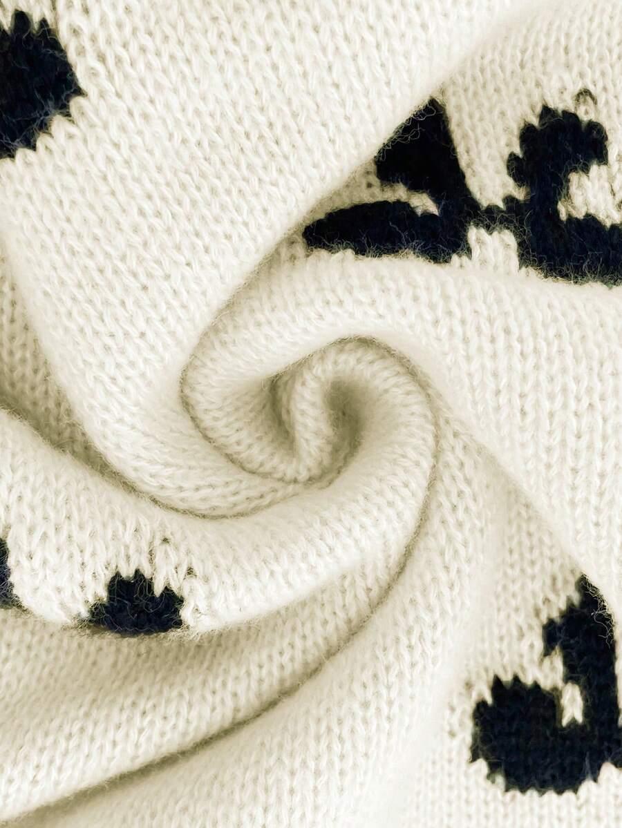sweter wzór kokardki