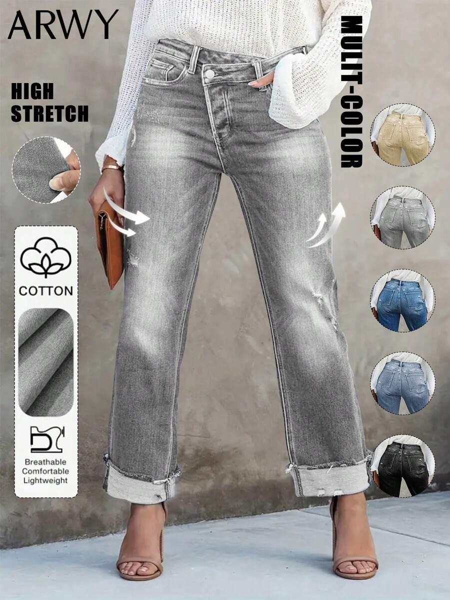 szare spodnie jeans
