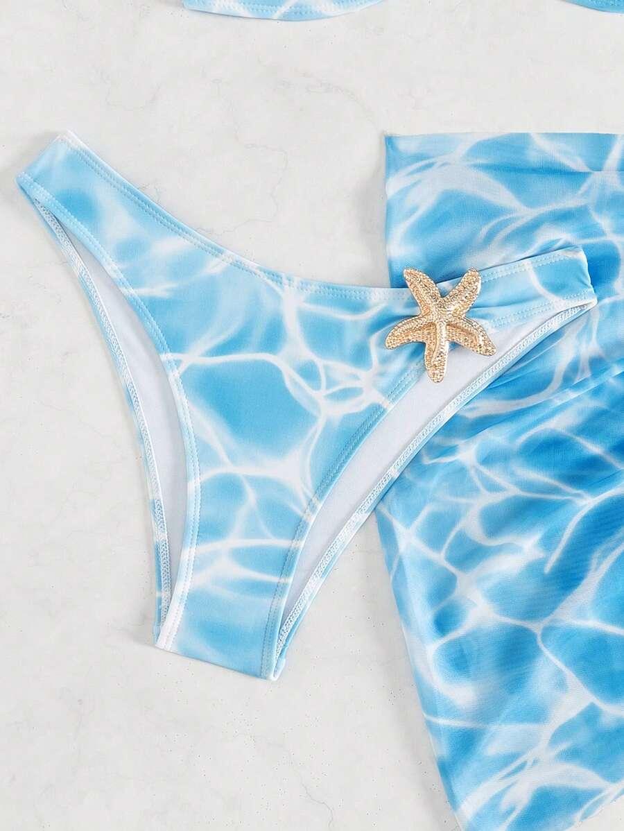 TRZYCZĘŚCIOWY KOMPLET BIKINI ROZGWIAZDA